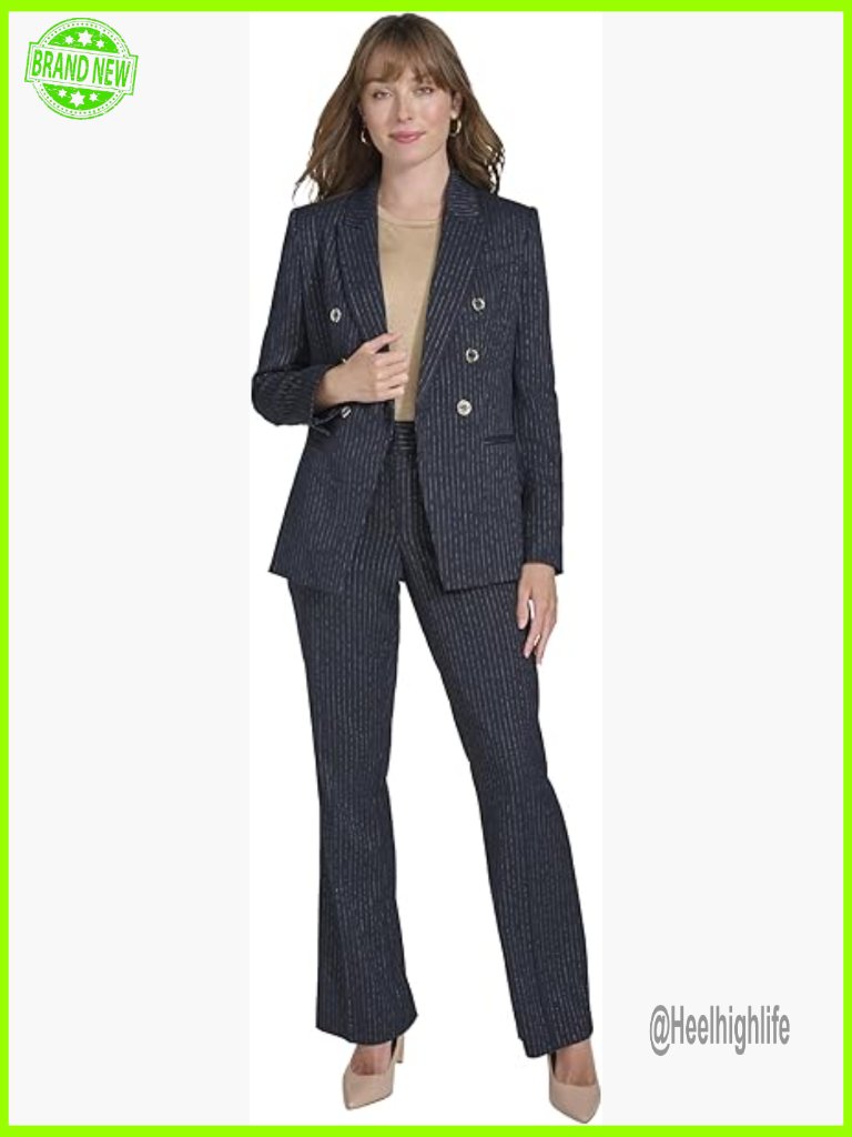 Double Breasted Blazer Jacket, Size 8, Polyester Blend, Business Casual